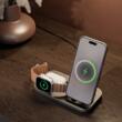 ZENS Fold Charger Pro 3 Qi2.2 3-in-1 Foldable Wireless Charger, Black
