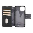 Leather Detachable Wallet for iPhone 15  | Black