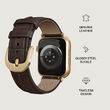 BURGA Apple Watch Genuine Leather Band - Espresso 42/44mm