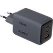 AUKEY Comet Mix 3 100W PD 3-Port GaN Wall Charger with PPS for Laptop & Mobile