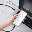 AUKEY 100W Nylon Braided USB C to C Cable with LCD Display 1m