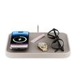 12South Valet Qi2.2 Wireless Charging Organizer Tray | Taupe/Ecru