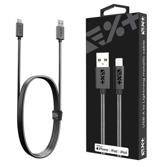 NOA Metallic Cable USB-A to Lightning  | Space Gray