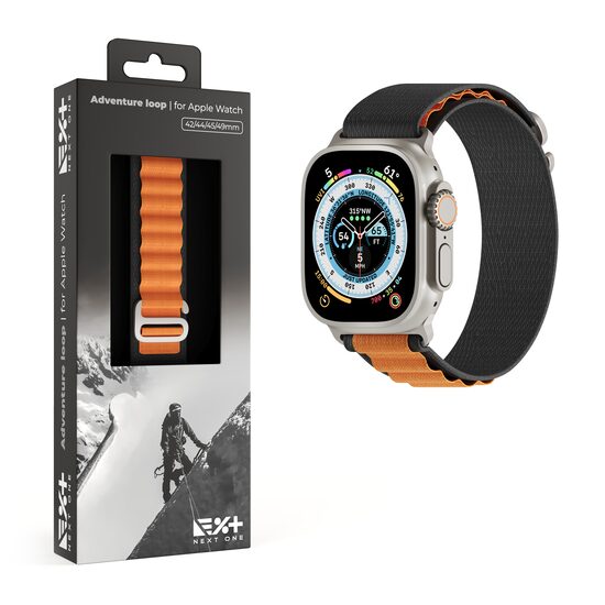 NOA Adventure Loop for Apple Watch 45/46/49mm | Black/Orange