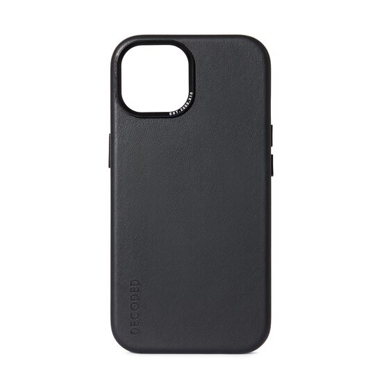 Leather Backcover for iPhone 15 Plus | Black