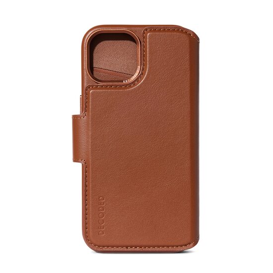 Leather Detachable Wallet for iPhone 15 Plus | Tan