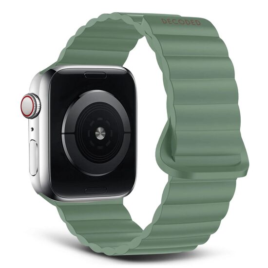 DECODED SILICONE BAND MAGNETIC TRACTION FOR APPLE WATCH 38/40/41 MM | LEAF GREEN