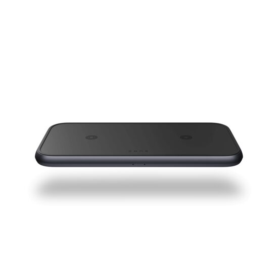 ZENS DUAL ALUMINIUM WIRELESS CHARGER, BLACK