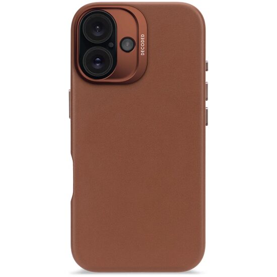 DECODED Leather Backcover for iPhone 16 | Tan Brown