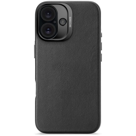DECODED Leather Backcover for iPhone 16 | Black