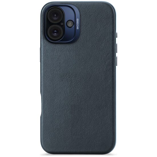 DECODED Leather Backcover for iPhone 16 Plus | Navy Blue