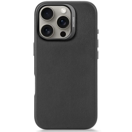 DECODED Leather Backcover for iPhone 16 Pro | Black