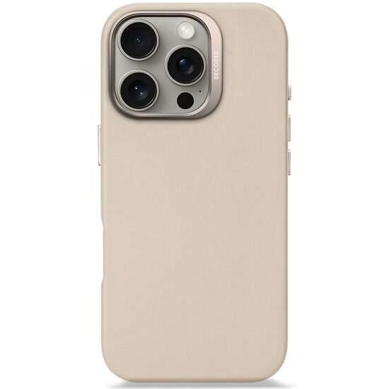DECODED Leather Backcover for iPhone 16 Pro | Clay Beige