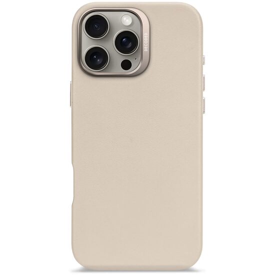 DECODED Leather Backcover for iPhone 16 Pro Max | Clay Beige