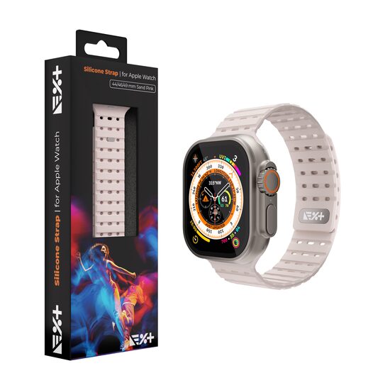NOA Silicone Strap for Apple Watch Ultra (2023/2022)/10th Gen/9th Gen/8th Gen/7th Gen | Pink Sand