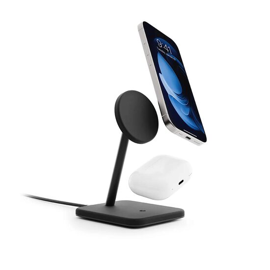 Twelve South HiRise 2 Deluxe 2-in-1 Wireless Charging Stand – Black