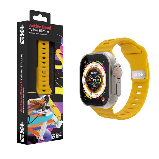 NOA Silicone Active band for Apple Watch Ultra (2023/2022)/10th Gen/9th Gen/8th Gen/7th Gen | Yellow