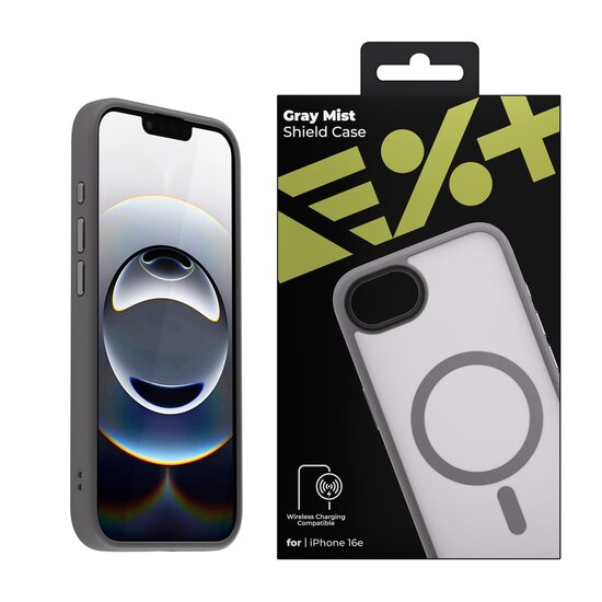NOA Gray Mist Shield Case for iPhone 16e (2025) | MagSafe Compatible