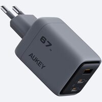 AUKEY Comet Mix 3 67W PD 3-Port GaN Wall Charger with PPS for Laptop & Mobile