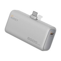 AUKEY Spark Mini 22.5W 5000mAh PD Power Bank With Built-in USB C Port Frost White