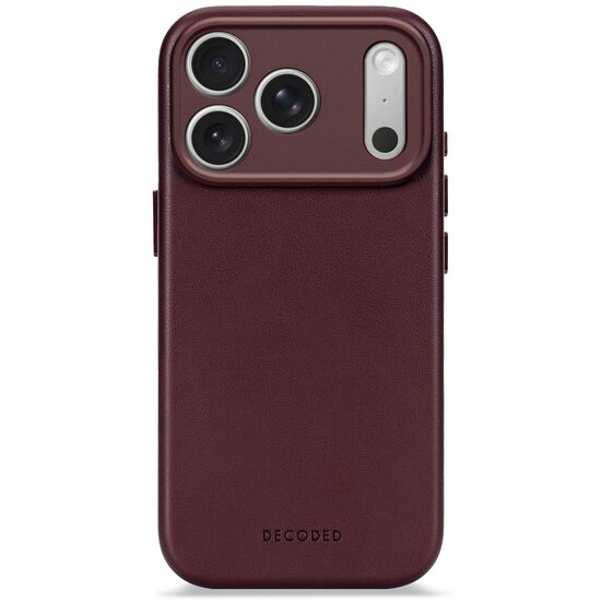 Decoded Leather Backcover For Iphone 17 Pro  - Dark Ruby