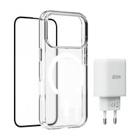 Bundle: NOA Clear Screen Protector and Clear Case for iPhone 17 Pro and 30W 1C1A GaN Charger