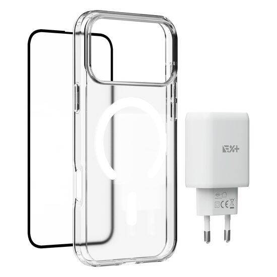 Bundle: NOA Clear Screen Protector and Clear Case for iPhone 18 Pro Max and 30W 1C1A GaN Charger