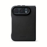 Decoded Leather Back Cover for iPhone Duo - Black