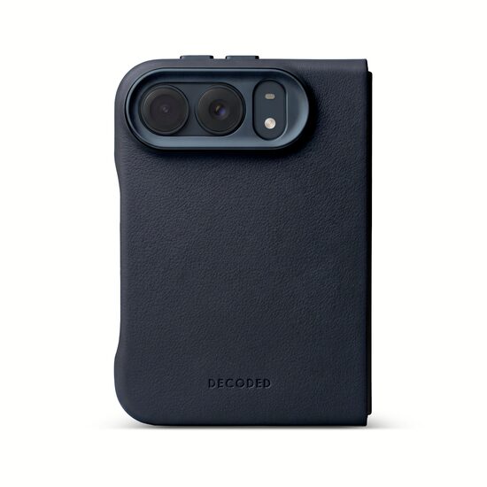 Decoded Leather Back Cover for iPhone Duo - Navy