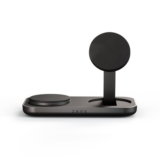 ZENS Duo Charger Pro 2 Qi2.2 2-in-1 Wireless Charger, Black