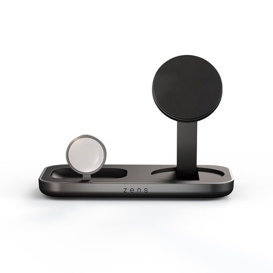 ZENS Fold Charger Pro 3 Qi2.2 3-in-1 Foldable Wireless Charger, Black